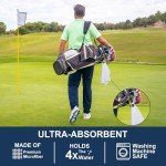 Microfiber Waffle Golf Towel with Magnetic Clip