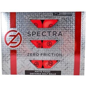 Neon Red Zero Friction Spectra Golf Balls