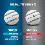 TaylorMade TP5 Stripe Golf Balls - 12 Pack