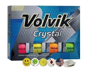 Volvik Crystal Color Golf Balls - 1 Dozen Bundle