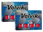 Volvik Crystal Red 3-Piece Golf Balls - 24 Pack