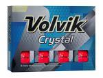 Volvik Crystal Red 3-Piece Golf Balls - 24 Pack