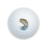 Largemouth Bass Fishing 7 Wilson Golf Balls 12 Pack, Regulation Size Full Color Premium Golf Balls