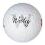 Custom Monogram Wilson Staff Elite Golf Balls - 3 Pack