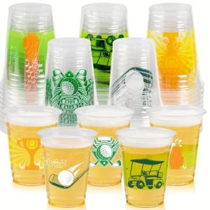 50 Pack Clear Golf Ball Party Cups - 12oz