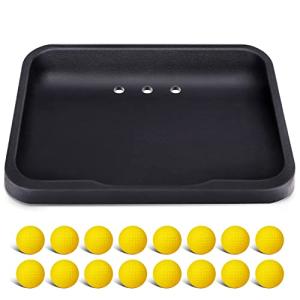 Heavy Duty Rubber Golf Ball Tray with 16 Balls