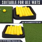 Heavy Duty Rubber Golf Ball Tray with 16 Balls