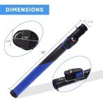 Deluxe 1x1 Billiard Cue Case - Black/Blue