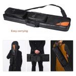 4x8 Leatherette Pool Cue Case - Black/Camel