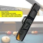 4x8 Leatherette Pool Cue Case - Black/Camel