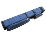 J&J Champion 3x6 Leather Pool Cue Case - Dark Blue