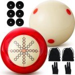 Foilswirl 2 Pcs Pool Cue Ball & Accessories
