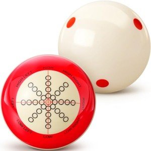 Gemscream 2-Piece Dotted Cue Balls for Practice