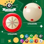 Gemscream 2-Piece Dotted Cue Balls for Practice