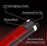 Moyerely Carbon Fiber Pool Cue with Case