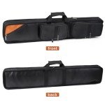 4x8 Leatherette Pool Cue Case - Black/Camel