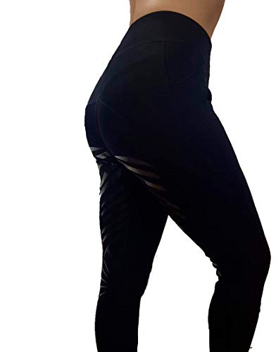 Black Silicone Grip Leggings for Riding/Yoga/Gym