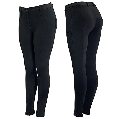Autumn Black Ladies' Jodhpurs with Phone Pockets