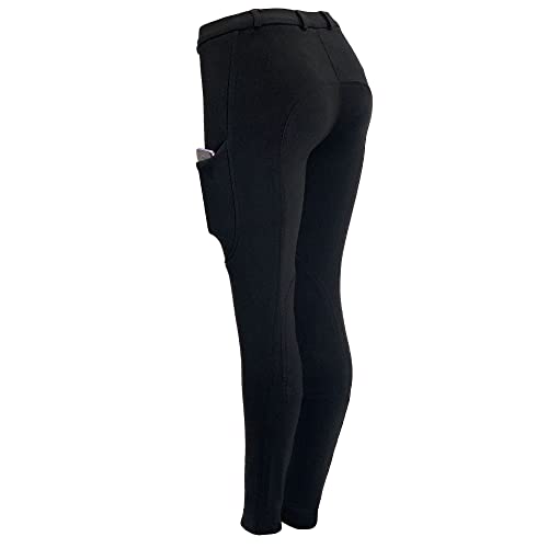 Autumn Black Ladies' Jodhpurs with Phone Pockets