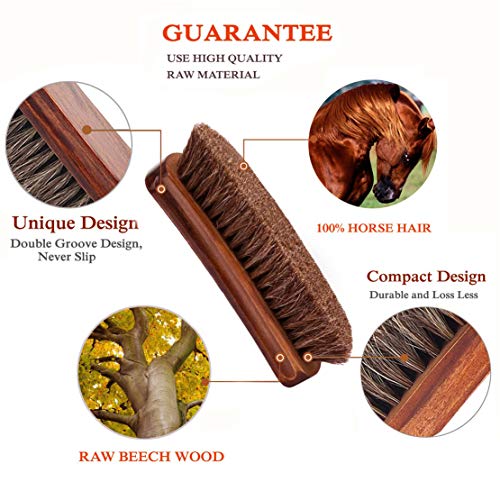 Premium Horsehair Shoe Brush Set for Equestrians