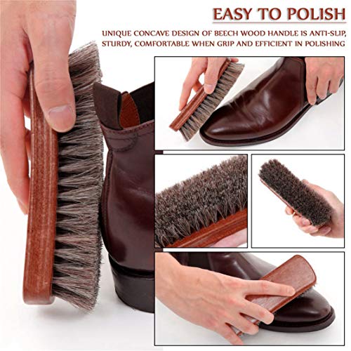 Premium Horsehair Shoe Brush Set for Equestrians