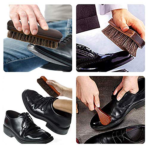 Equestrian Wooden Horse Hair Brush Set