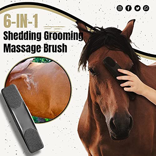 6-in-1 Horse Massage Comb & Brush