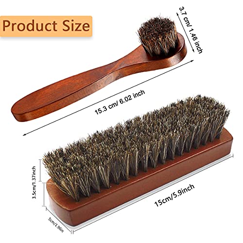 Horse Hair Boot Brush Set with Wooden Handles