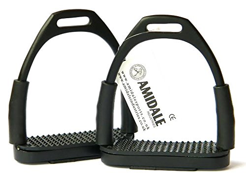 Flexi Safety Stirrups - Stainless Steel, Black