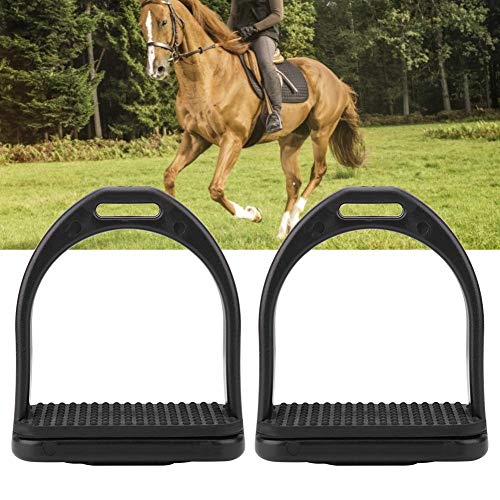 Durable Black Plastic Horse Stirrups - Small
