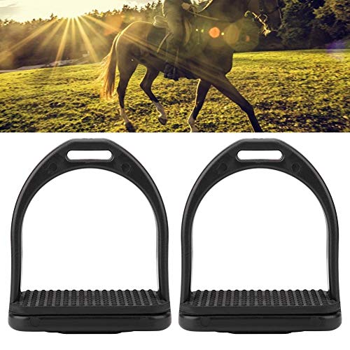 Durable Black Plastic Horse Stirrups - Small