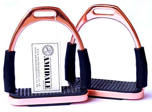 Rose Gold Flexi Safety Stirrups for Horse Riding