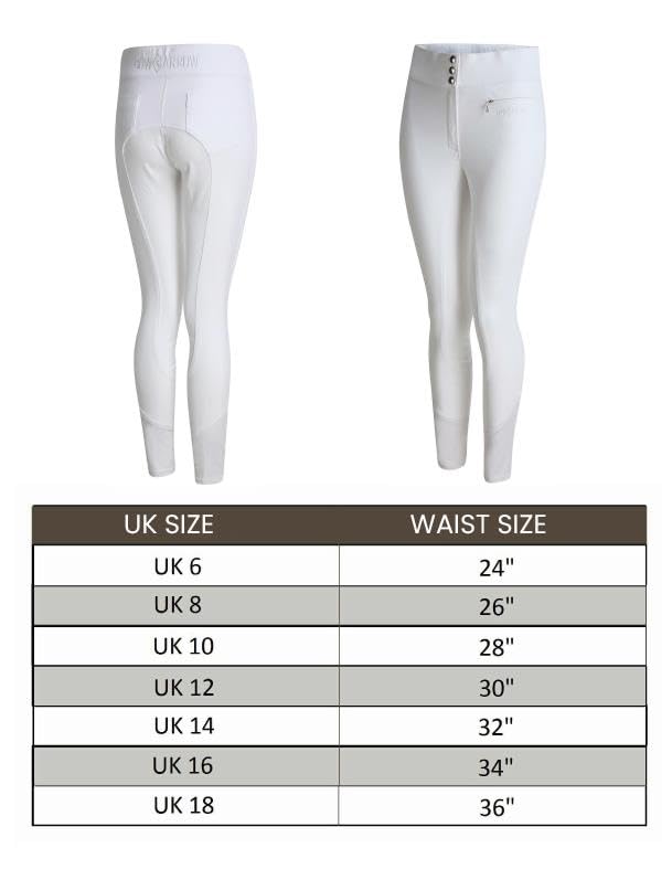 Ladies Full Seat Riding Breeches with Zip Pocket