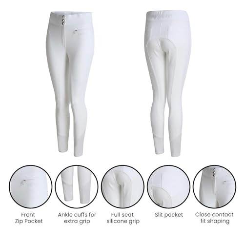 Ladies Full Seat Riding Breeches with Zip Pocket