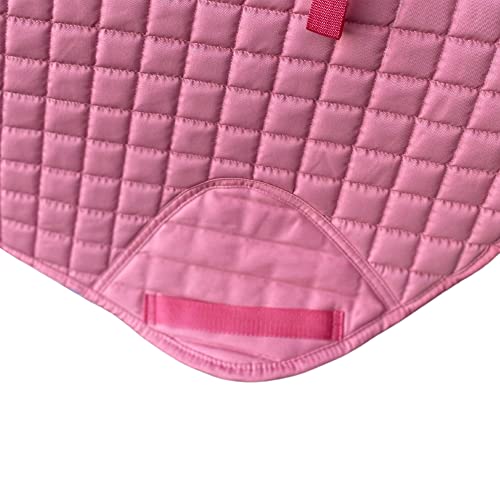 Royalian Equestrian Horse Full Jumper Saddle Pad – Horse Riding Non-Slip Bareback All Purposes Small Block Design Cotton Saddle Pad (Pink)