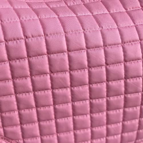 Royalian Equestrian Horse Full Jumper Saddle Pad – Horse Riding Non-Slip Bareback All Purposes Small Block Design Cotton Saddle Pad (Pink)