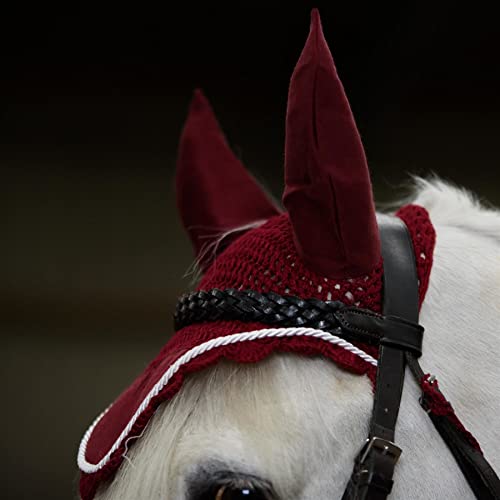 Equitack Numnah General Saddle Pads Cloth Matching Ears Fly Viel Set Burgundy Cob/Full