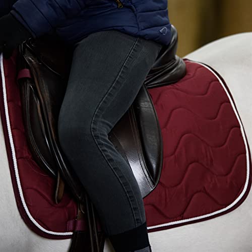 Equitack Numnah General Saddle Pads Cloth Matching Ears Fly Viel Set Burgundy Cob/Full