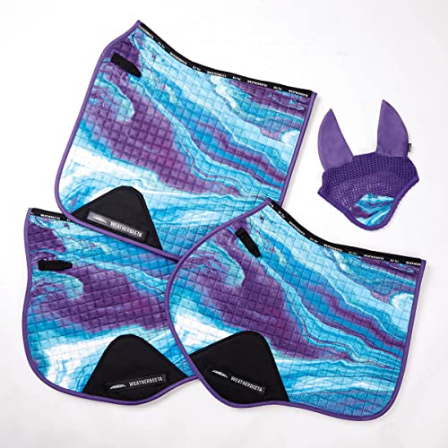 Weatherbeeta Prime Marble All Purpose Saddle Pad - Purple Swirl - Breathable - Stylish new Marble print colourway