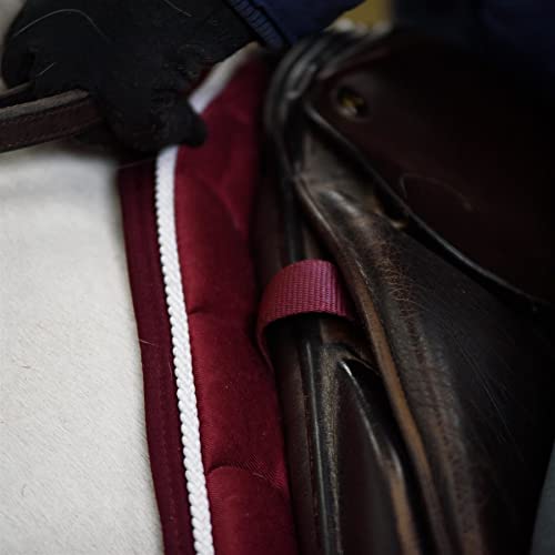 Equitack Numnah General Saddle Pads Cloth Matching Ears Fly Viel Set Burgundy Cob/Full