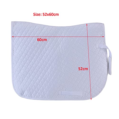 Cotton Quilted All Purpose Dressage Saddle Pad Comfort English Saddle Pad - Horse Riding Pad