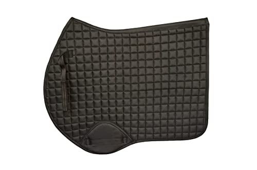 Autumnn Close Contact Saddle Pad Horse Riding GP Saddle Pad Equestrian (Full, Black)