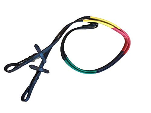 Rainbow Rubber Leather Reins for Horse Cob