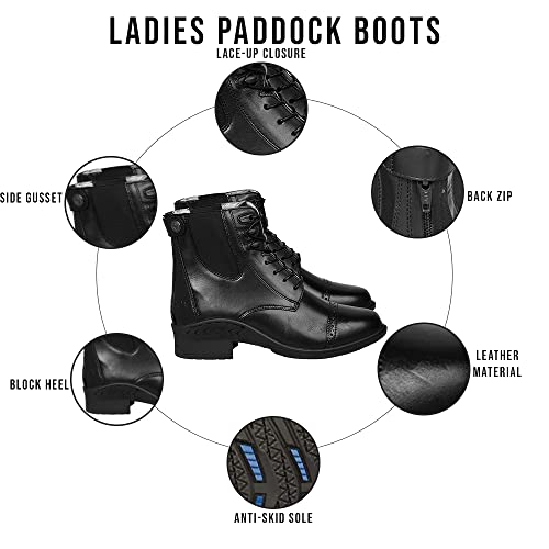 Leather Ladies Paddock Riding Boots