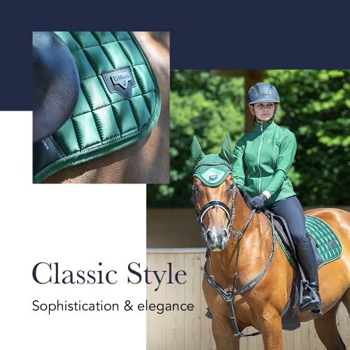LeMieux Close Contact Suede Square Saddle Pad - Saddle Pads for Horses - Equestrian Riding Equipment and Accessories (Azure - Large)
