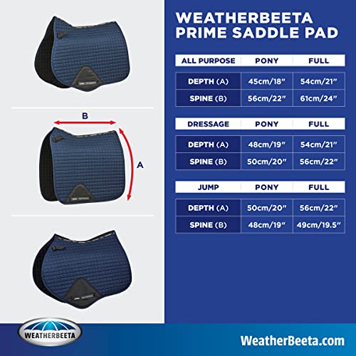 Weatherbeeta Prime Jump Shaped Saddle Pad - White - Breathable - Jump Saddle Pad