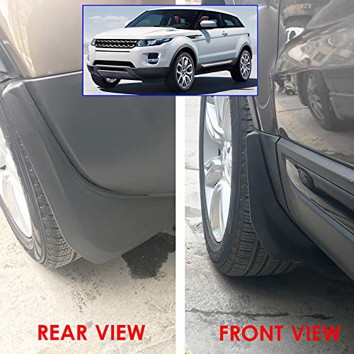 XUKEY Auto Molded Splash Guards for Range Rover Evoque Pure Prestige 2012-2018 Mud Flaps - Front & Rear 4 Pieces Set
