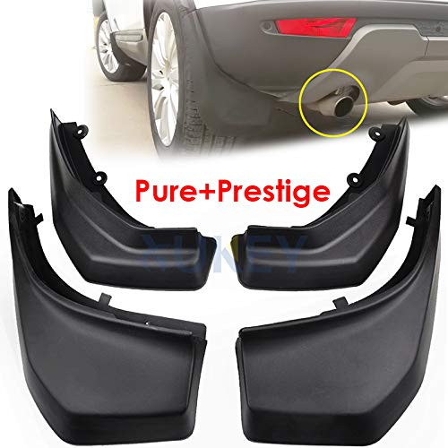 XUKEY Auto Molded Splash Guards for Range Rover Evoque Pure Prestige 2012-2018 Mud Flaps - Front & Rear 4 Pieces Set