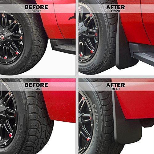 Red Hound Auto Heavy Duty Molded Mud Flaps Compatible with Chevrolet Tahoe 2015-2020 - Front & Rear 4pc Set Splash Guards