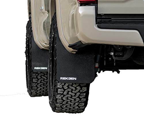 REK GEN Mud Flaps Compatible w/Tacoma Gen3 (2016+) (Stock, White)
